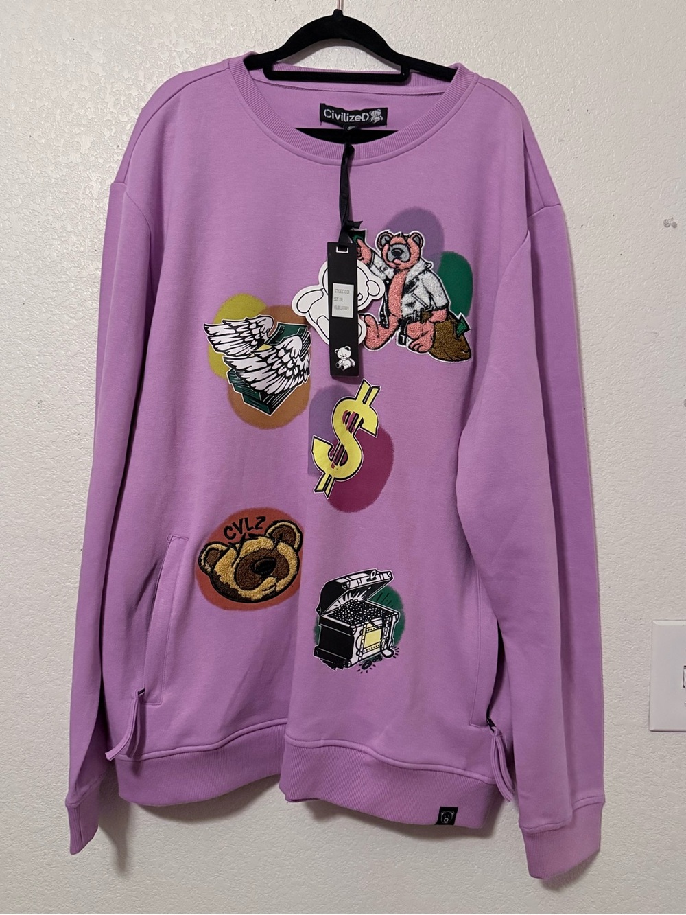 CivilizeDLilac Graphic Crewneck Sweater